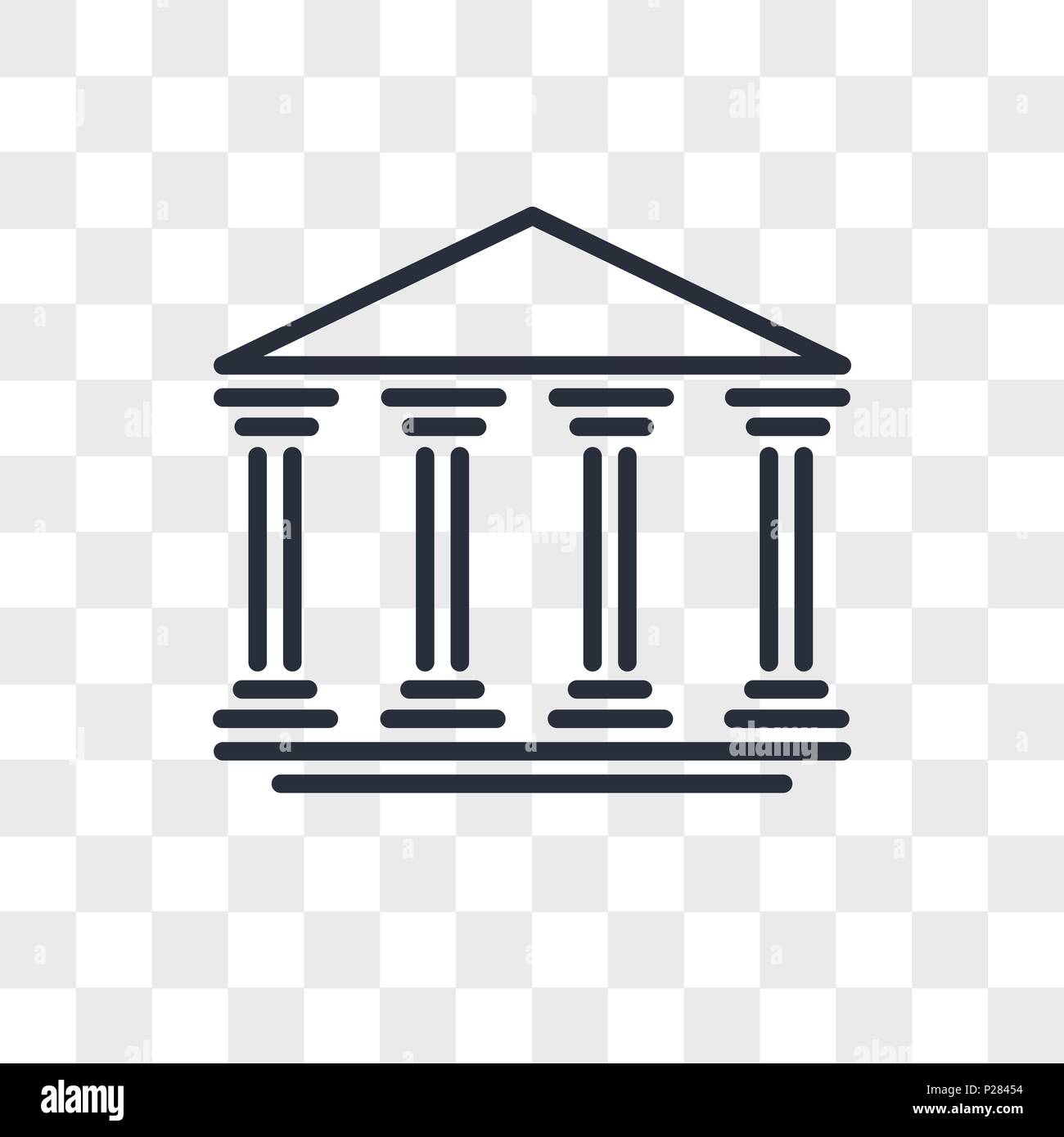 Icone Vecteur Banque Isole Sur Fond Transparent Le Logo De La Banque Concept Image Vectorielle Stock Alamy