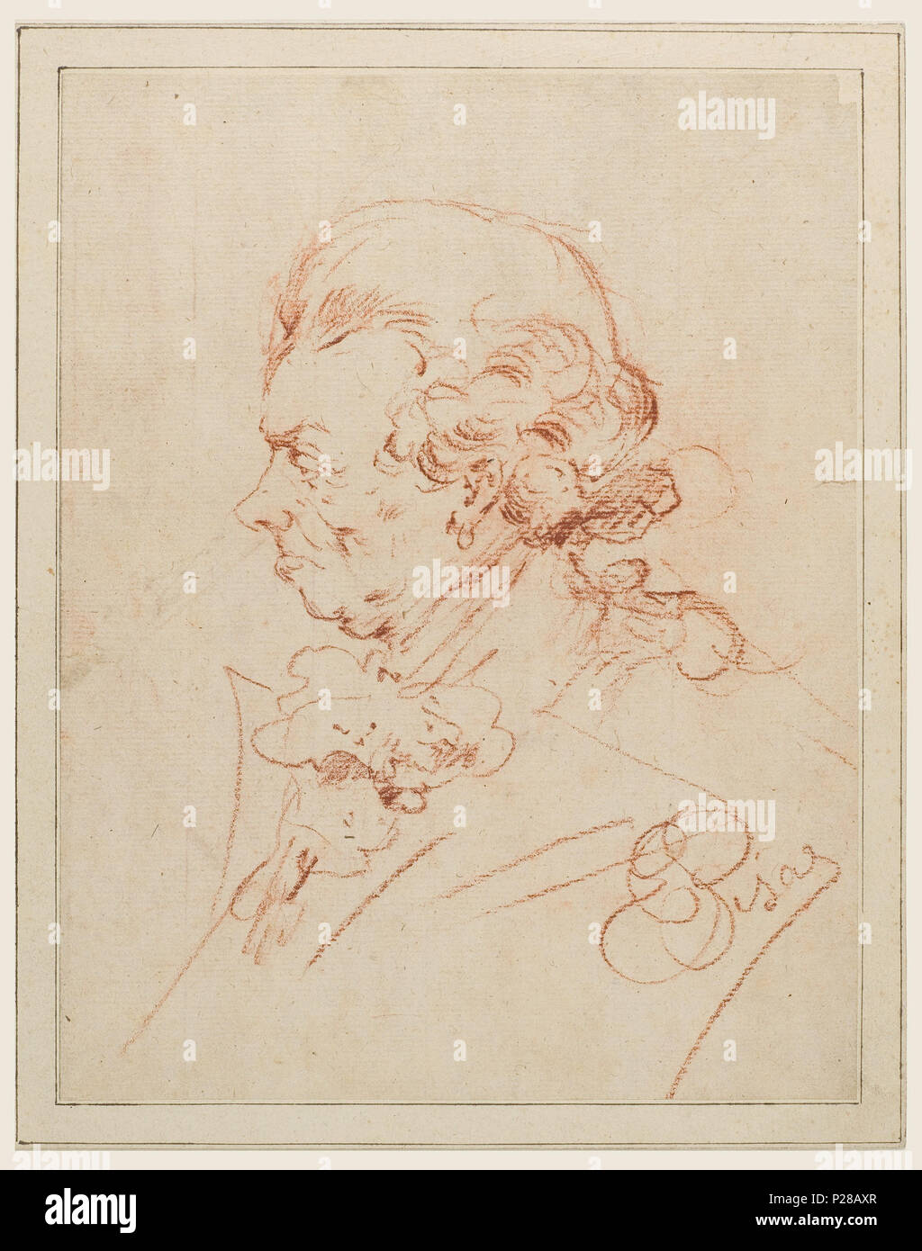 108 Dessin, Étude pour Portrait d'un homme, 1860-1900 (CH) 18550053 Banque D'Images