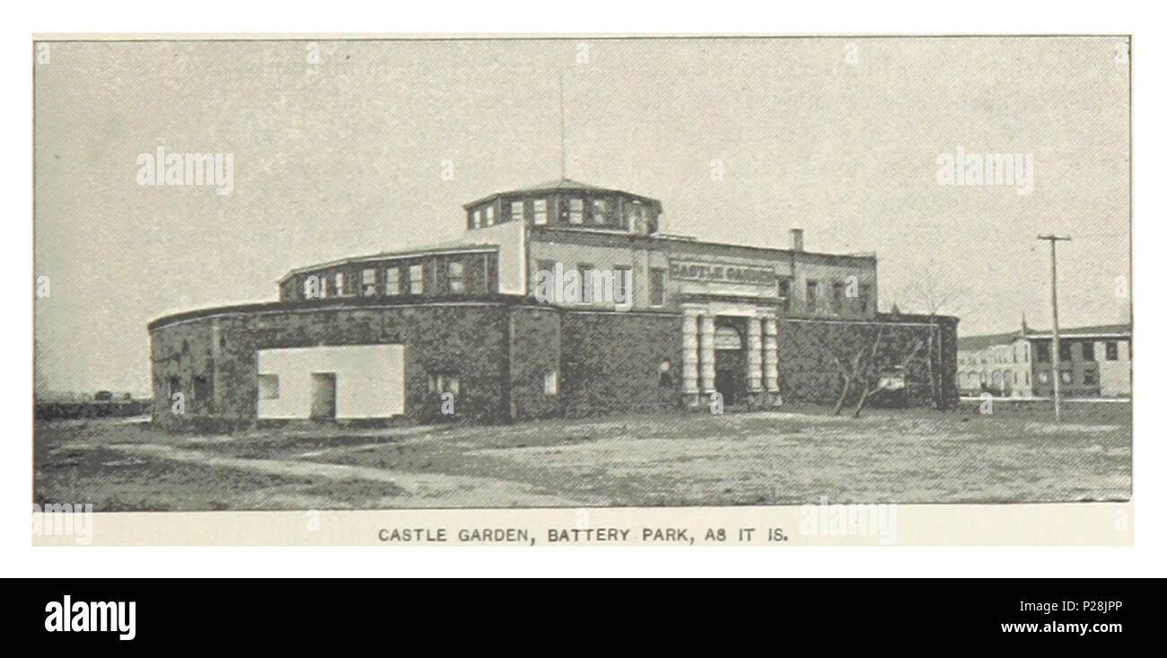 (King1893NYC) pg583 JARDIN DU CHÂTEAU, Battery Park, TEL QU'IL EST. Banque D'Images