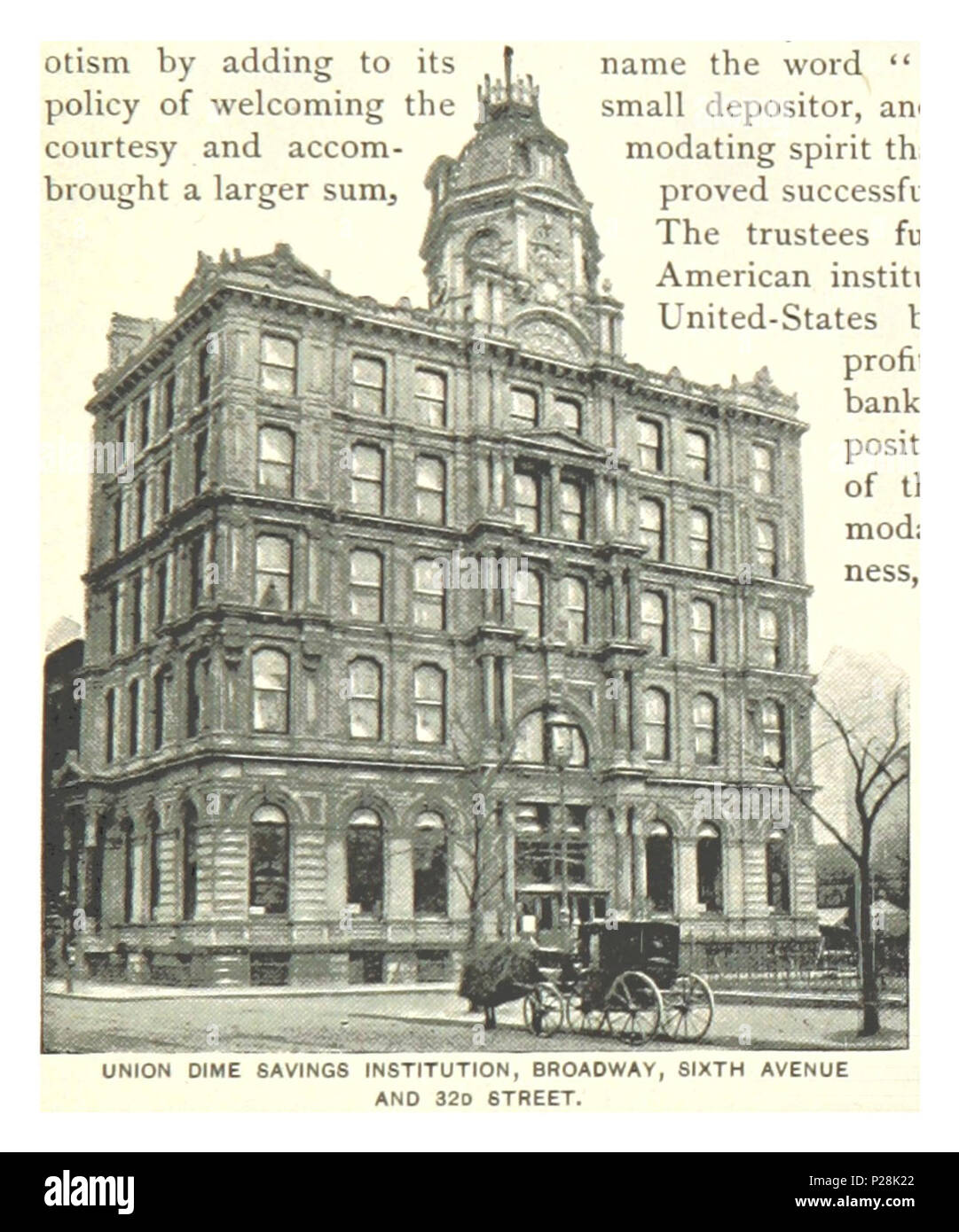 (King1893NYC) pg787 UNION EUROPÉENNE INSTITUTION D'ÉPARGNE DIME,BROADWAY, Sixième Avenue et de la 320 RUE. Banque D'Images