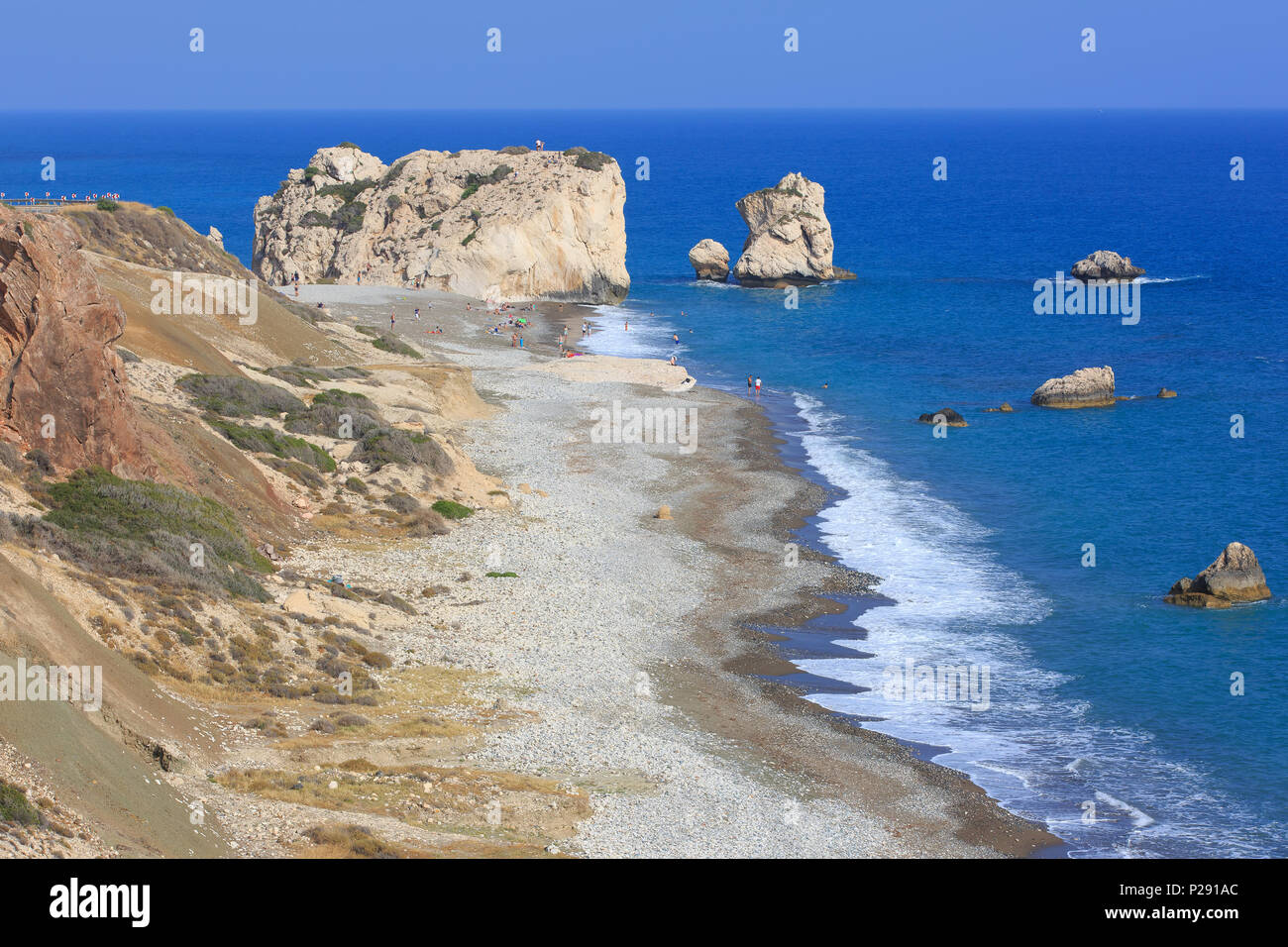 Rocher d'Aphrodite (Petra tou Romiou) à Chypre Banque D'Images