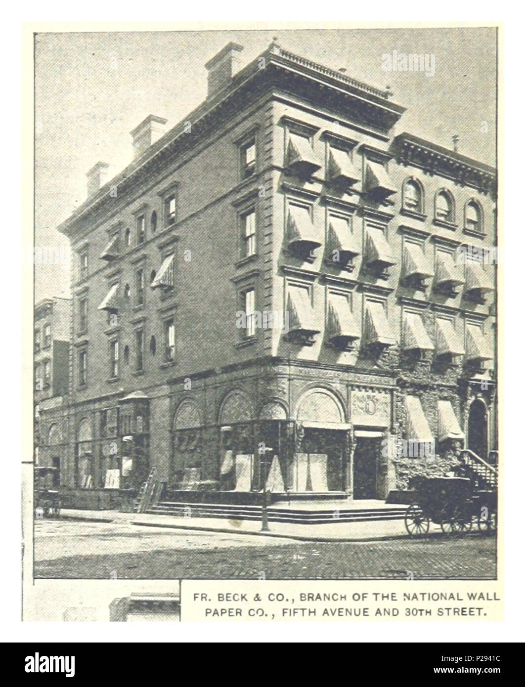 (King1893NYC) pg960 FR. BECK & CO., SUCCURSALE DE LA NATIONAL WALL PAPER CO., la 5e Avenue et 30e rue. Banque D'Images