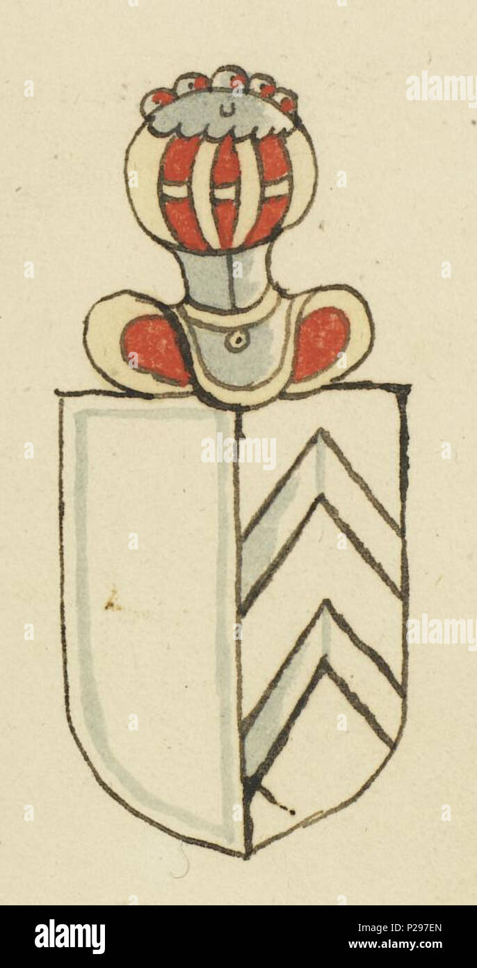 Quaedam virorum illustrium Insignia dans Norvegia quodam habitantium Illustrasjon hentet fra et j'privatarkiv tittelen Nasjonalbiblioteket med 'Insignia quaedam virorum illustrium dans quodam habitantium Norvegia" Nielssøn Hirtzholm Iver av. Insigne 156 virorum illustrium quaedam dans Norvegia quodam habitantium - pas-nb-digimanus 64722 n° 163 Banque D'Images