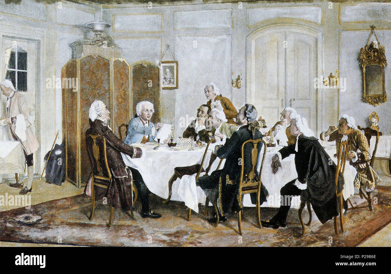 . Kant et amis à table . 1892/1893 160 doerstling Kant2 Banque D'Images
