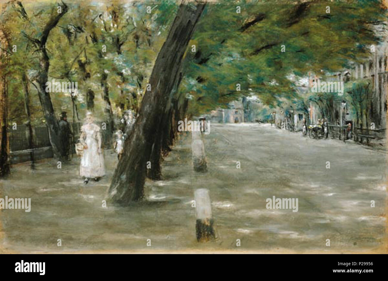 . Deutsch : Kirchenallee dans St Georg, à Hambourg . 1890. Max Liebermann (1847-1935), peintre allemand Description graveur, lithographe et dessinateur Date de naissance/décès 20 Juillet 1847 8 février 1935 Lieu de naissance/décès Berlin Berlin lieu de travail Berlin (1863-1868, 1884-1935), Weimar (1868-1873), Düsseldorf (1871), Pays-Bas (1871), Paris (1872, 1873-1879, 1882, 1896), Amsterdam (1872, 1876, 1879, 1880, 1881, 1882, 1883, 1884, 1905, 1906, 1907, 1908) Barbizon (1874-1875), Dordrecht (1877), Italie (1879, 1893), Munich (1879-1884), Scheveningen (1881), Dongen (1881), Thiviers (1882 Banque D'Images