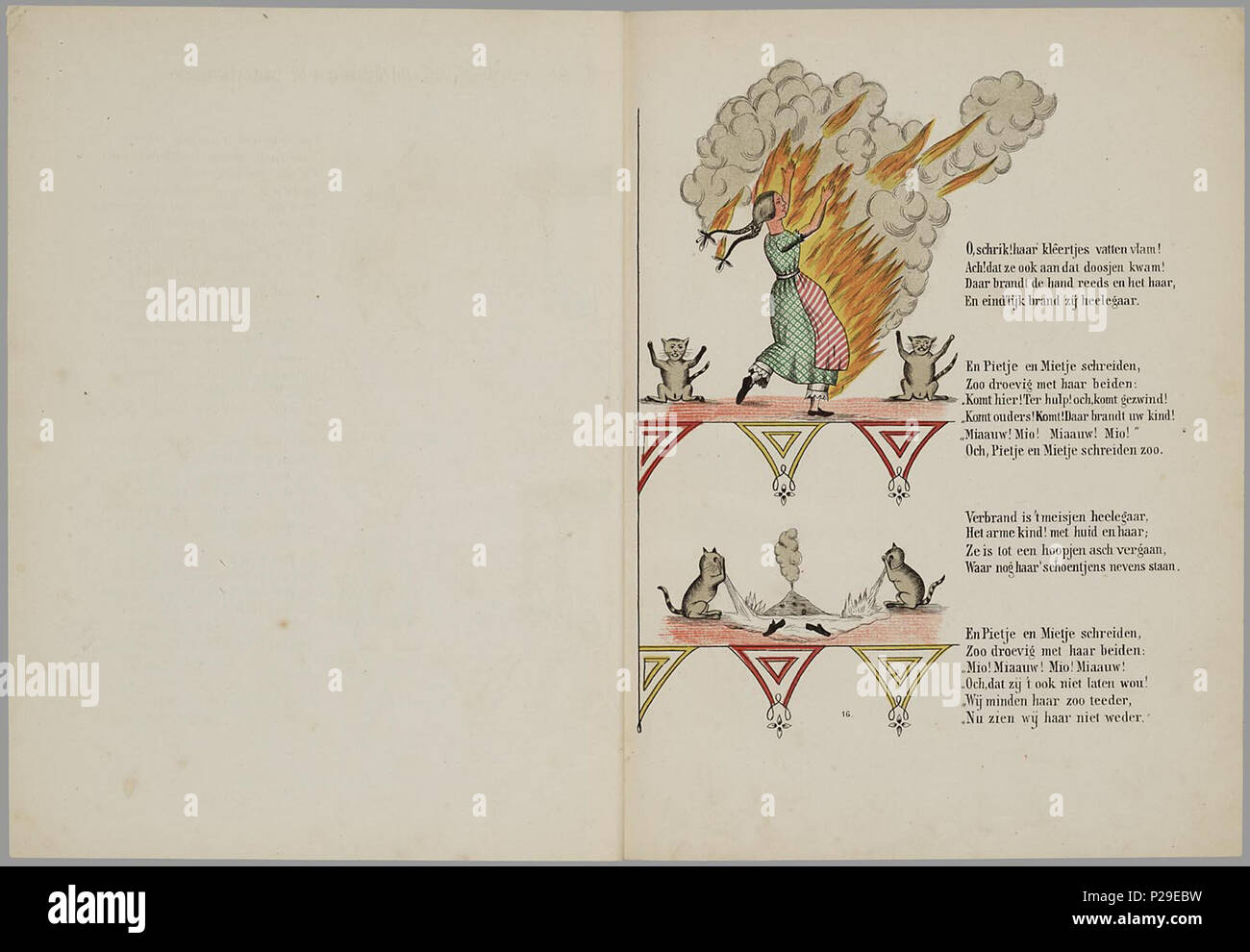 . Prentenboek leerzame een aardig rencontré vertellingen / naar het beroemde Hoogduitsche kinderwerk', 'Der Struwwelpeter voor Nederlandsche jongens en meisjes bewerkt W.P. porte Razoux. Herdr. Bl : gekl 20. mauvais // De keerzijde der bladen est onbedrukt // De oorspronkelijke auteur est Heinrich Hoffmann // Datering in verdere gegevens : Theo Gielen dans 'Tot volle waschdom' p. 151-164. Vermoedelijk tekeningen van zijn de H.L. van Hoogstraten en Hendrik Scheeve // 1e Ned. uitgave : 1848 // bevat 8 verhalen : De Geschiedenis van den wreeden ; Jan De Geschiedenis van de zwarte jongens ; De Geschiedenis van den Banque D'Images