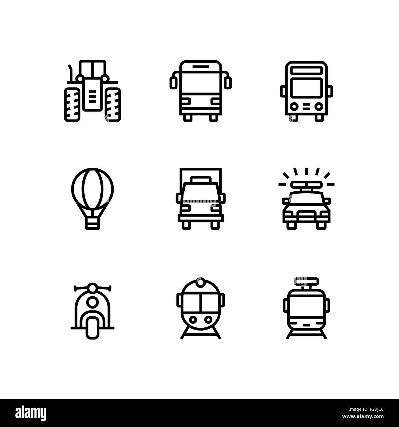 Transport, véhicule, voiture et camion icônes vectorielles simples pour le web et les terminaux mobiles pack 2 Illustration de Vecteur Transport, véhicule, voiture et camion icônes vectorielles simples pour le web et les terminaux mobiles pack 2 Illustration de Vecteur