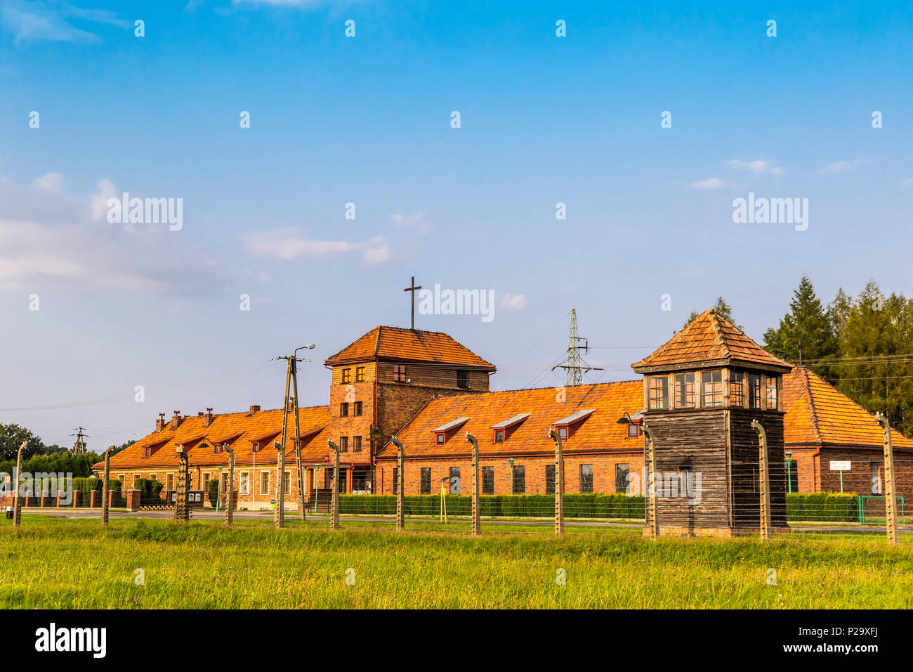 Auschwitz II-Birkenau, un ancien camp de concentration et d'extermination nazis près d'Oswiecim, Pologne ville Banque D'Images