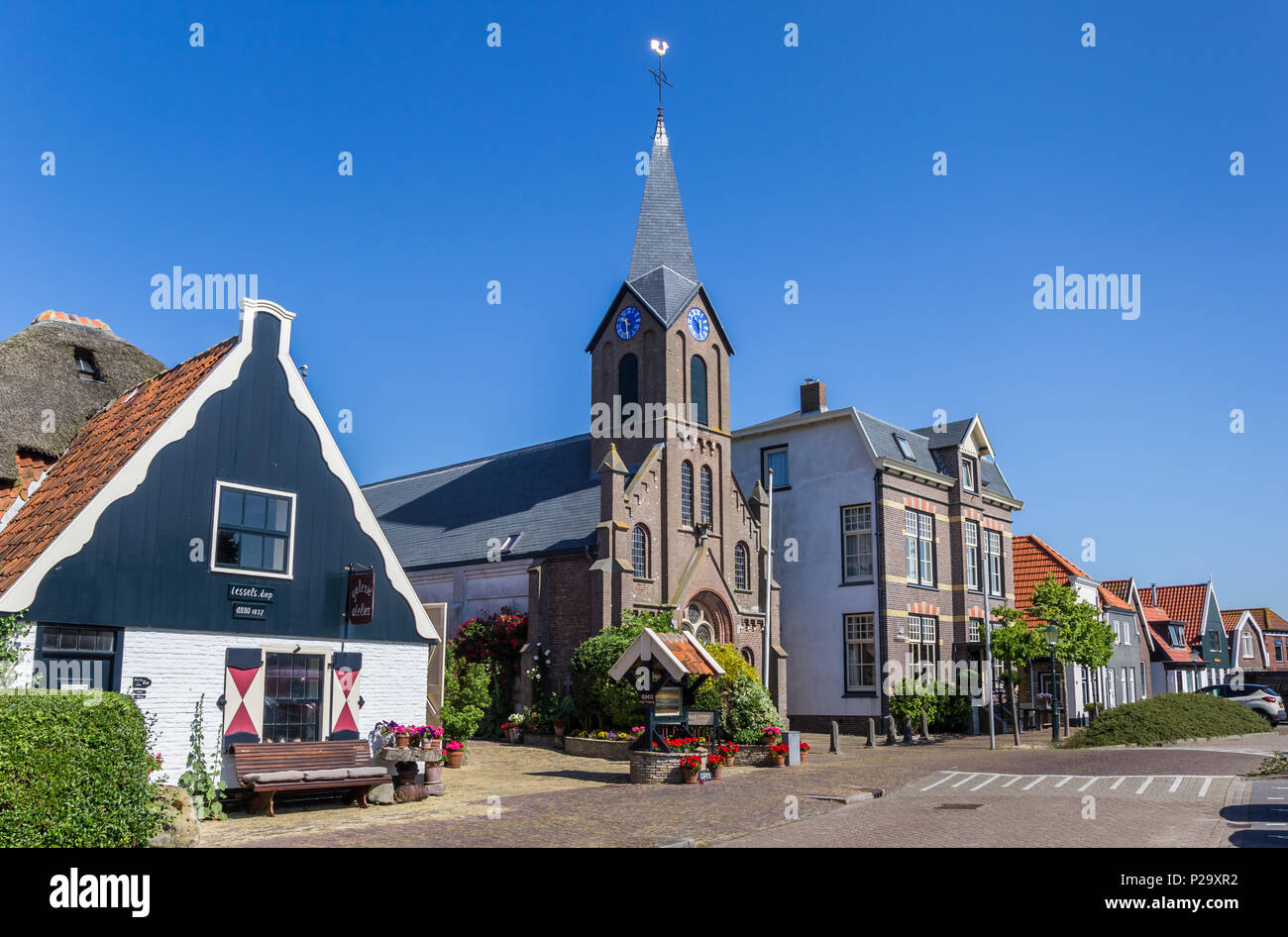 Dans l'église Saint-Martin sur l'île de Texel Oudeschild, Pays-Bas Banque D'Images