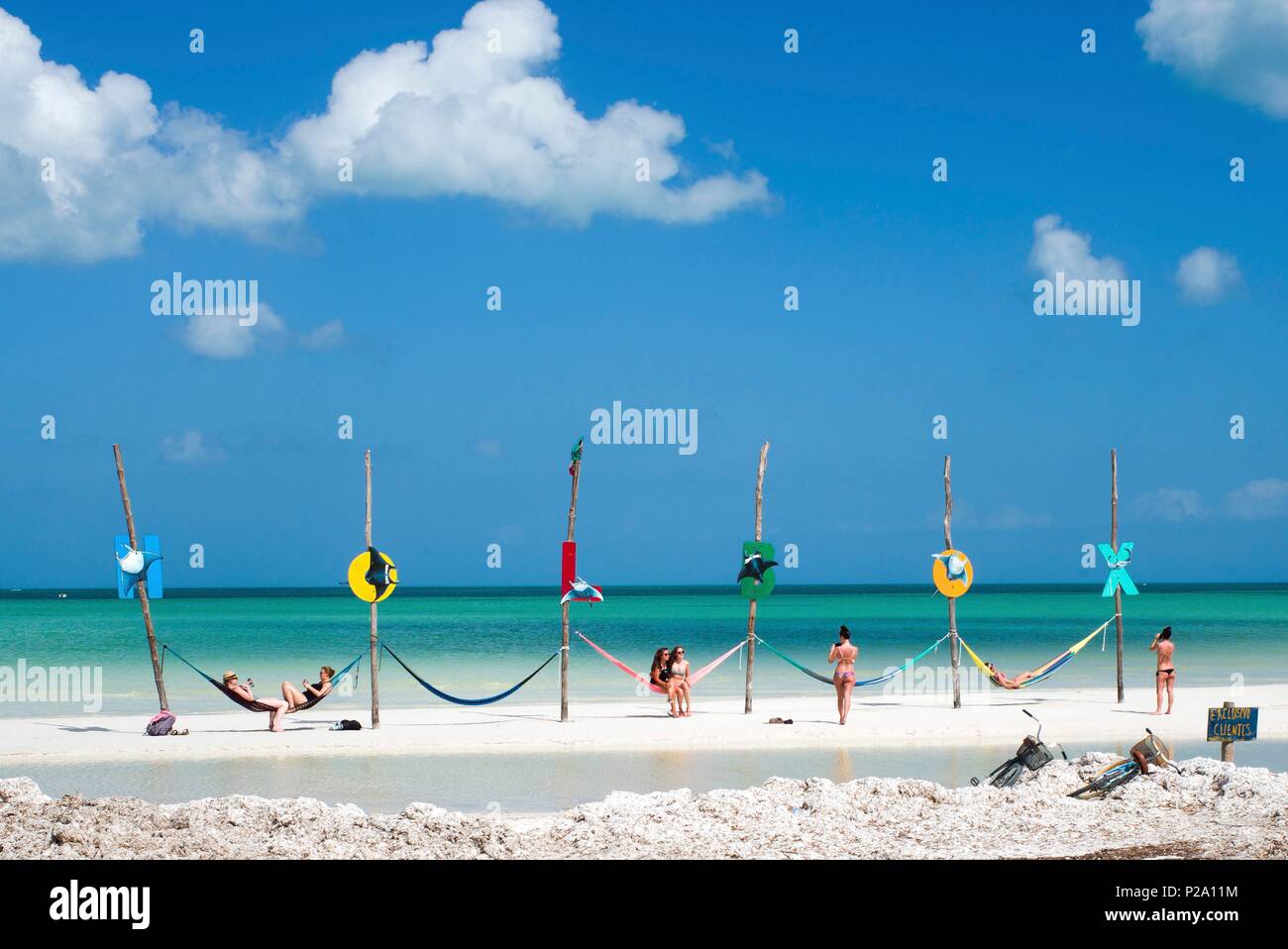 Le Mexique, Quintana Roo, Lázaro Cárdenas, Holbox Island, les plages Banque D'Images