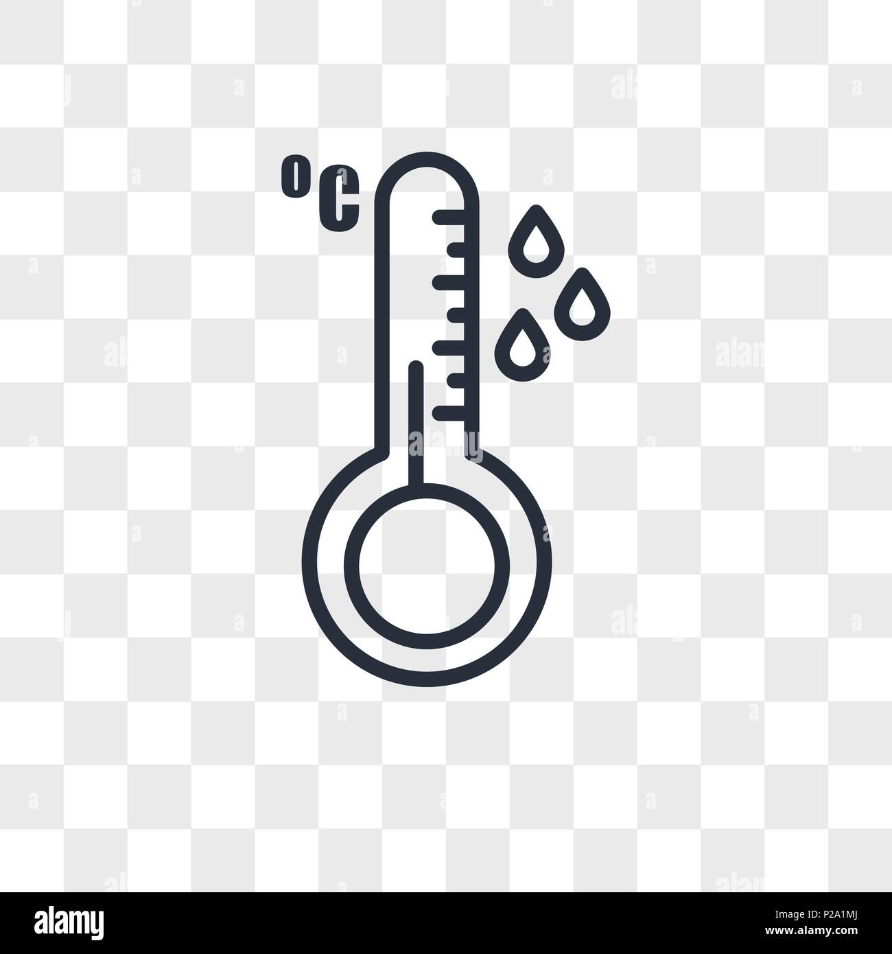 Capteur de température icône vecteur isolé sur fond transparent, logo du  capteur de température concept Image Vectorielle Stock - Alamy