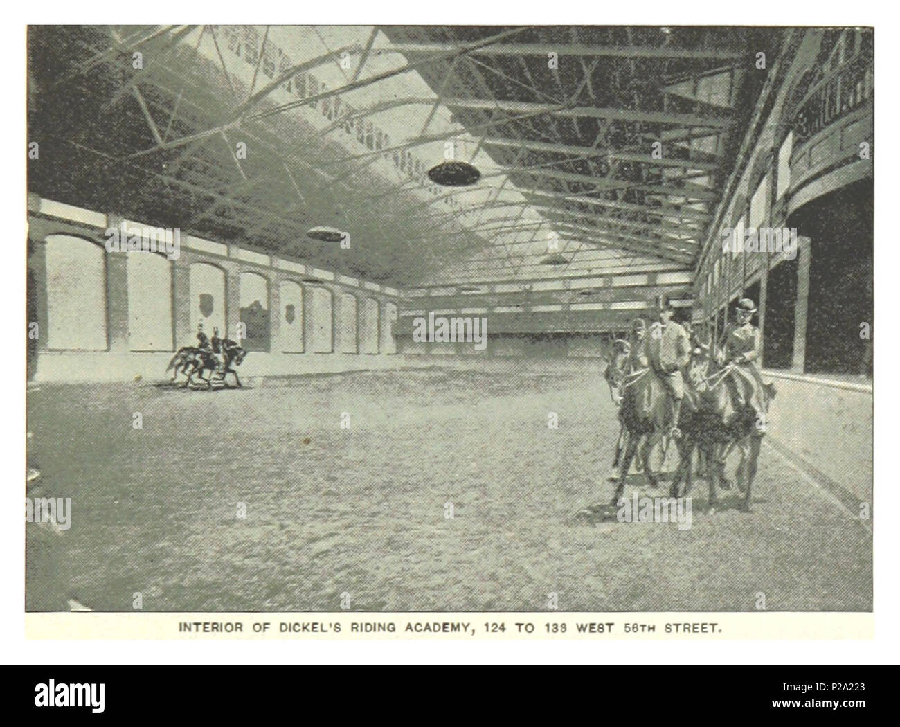 (King1893NYC) pg305 de l'intérieur de l'DICKEL RIDING ACADEMY, 124 à 136 WEST 56TH STREET. Banque D'Images