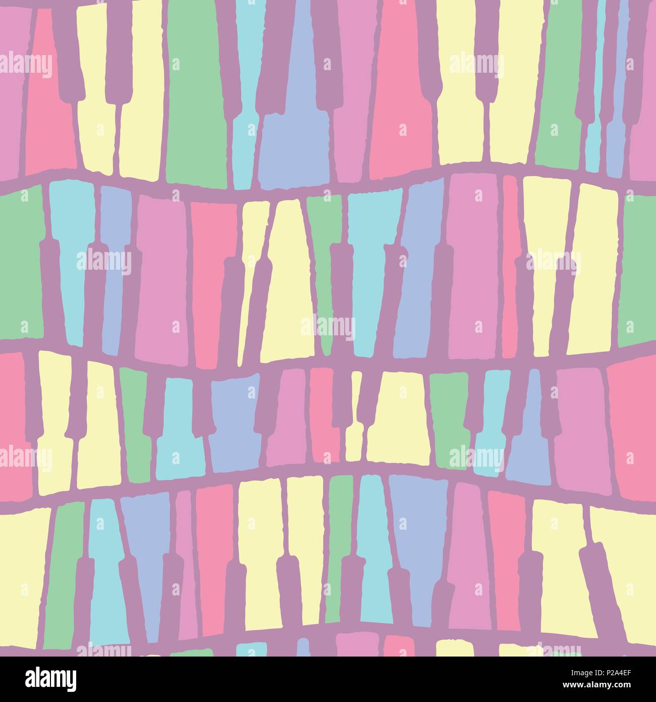 Piano vectoriel continu modèle dans des tons pastel Illustration de Vecteur