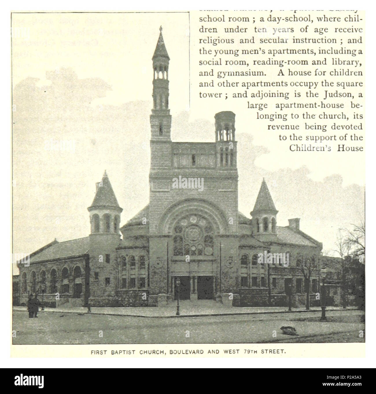 (King1893NYC) pg385 FIRST BAPTIST CHURCH, RUE DE L'OUEST ET 79E RUE. Banque D'Images (King1893NYC) pg385 FIRST BAPTIST CHURCH, RUE DE L'OUEST ET 79E RUE. Banque D'Images