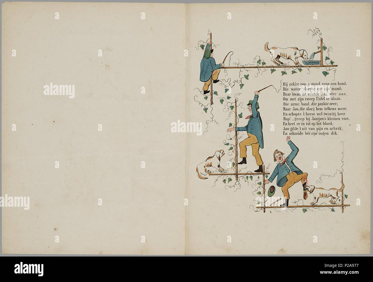 . Prentenboek leerzame een aardig rencontré vertellingen / naar het beroemde Hoogduitsche kinderwerk', 'Der Struwwelpeter voor Nederlandsche jongens en meisjes bewerkt W.P. porte Razoux. Herdr. Bl : gekl 20. mauvais // De keerzijde der bladen est onbedrukt // De oorspronkelijke auteur est Heinrich Hoffmann // Datering in verdere gegevens : Theo Gielen dans 'Tot volle waschdom' p. 151-164. Vermoedelijk tekeningen van zijn de H.L. van Hoogstraten en Hendrik Scheeve // 1e Ned. uitgave : 1848 // bevat 8 verhalen : De Geschiedenis van den wreeden ; Jan De Geschiedenis van de zwarte jongens ; De Geschiedenis van den Banque D'Images