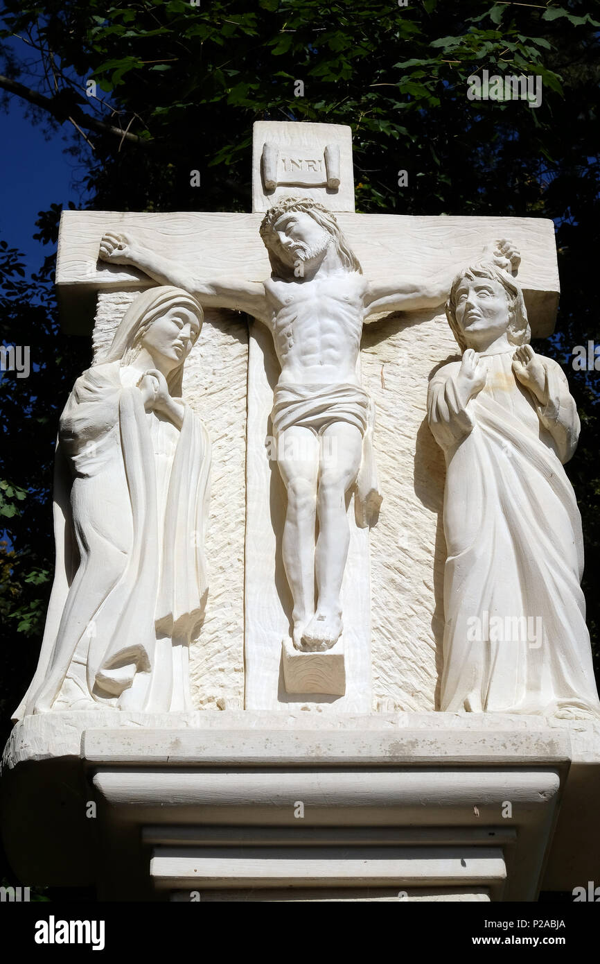 La crucifixion et la mort de Jésus Christ, à la manière de Marie Klenovnik, Croatie Banque D'Images