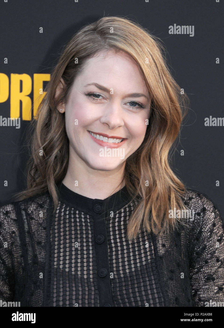 LOS ANGELES, CA - le 14 juin : L'actrice Liz McGeever assiste à l'AMC 'prédicateur' Saison 3 Premiere Partie le 14 juin 2018 à l'âtre et Hound à Los Angeles, Californie. Photo de Barry King/Alamy Live News Banque D'Images