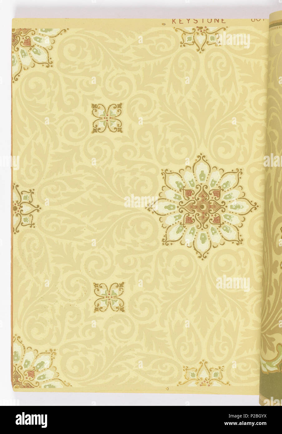 . Anglais : Extrait du livre, Alfred Peats Définir un livre n° 5, 1906 . Anglais : Catalogue de la machine-imprimés, certains avec des reliefs. Beaucoup de conceptions contiennent des pigments métalliques dans une variété de couleurs. Plusieurs coloris de plusieurs des modèles. . 1906 282 Extrait du livre, Alfred Peats Définir un livre n° 5, 1906 (CH) 18802807-26 Banque D'Images