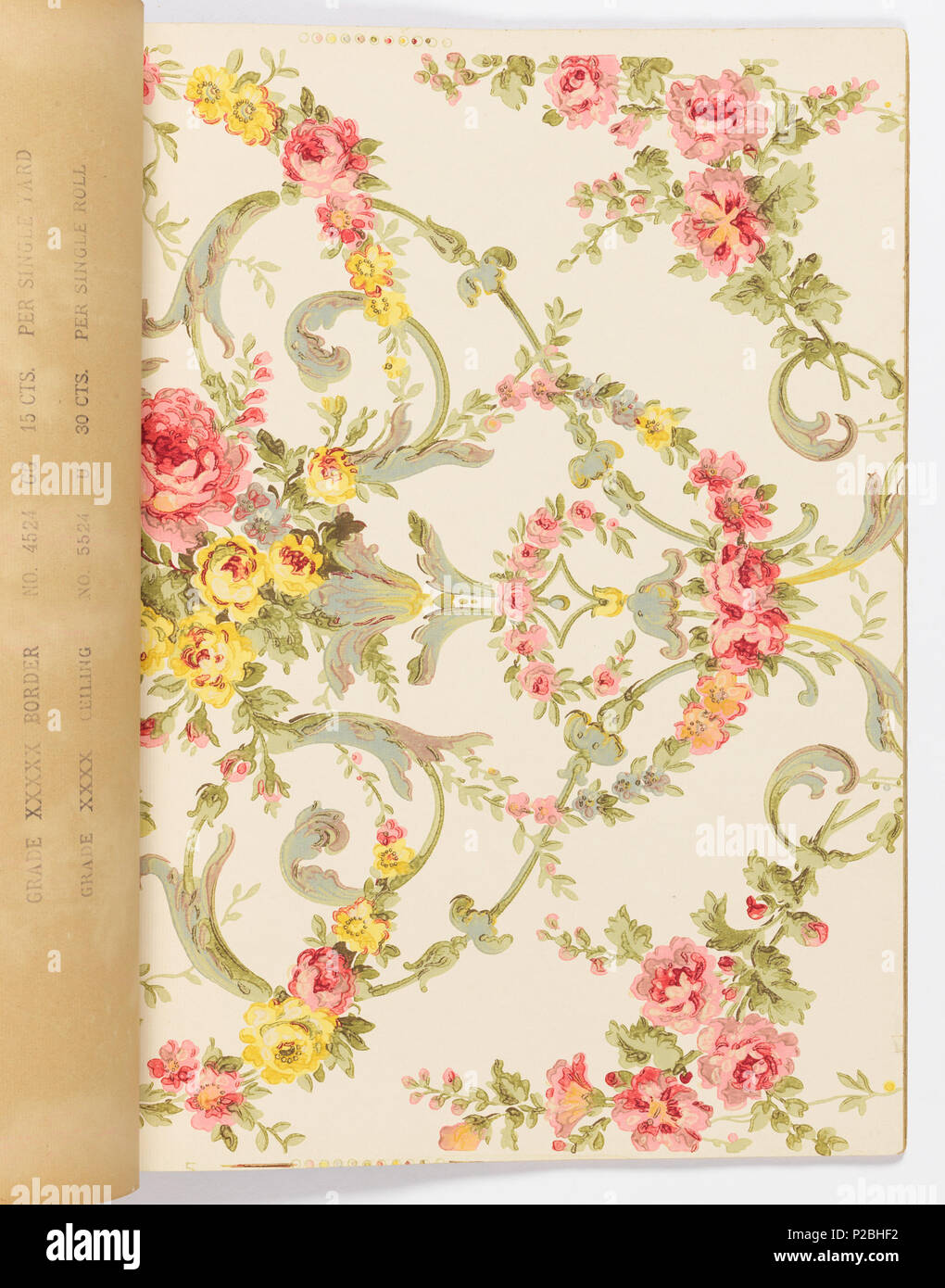 . Anglais : Extrait du livre, Alfred Peats Définir un livre n° 5, 1906 . Anglais : Catalogue de la machine-imprimés, certains avec des reliefs. Beaucoup de conceptions contiennent des pigments métalliques dans une variété de couleurs. Plusieurs coloris de plusieurs des modèles. . 1906 282 Extrait du livre, Alfred Peats Définir un livre n° 5, 1906 (CH) 18802807-73 Banque D'Images