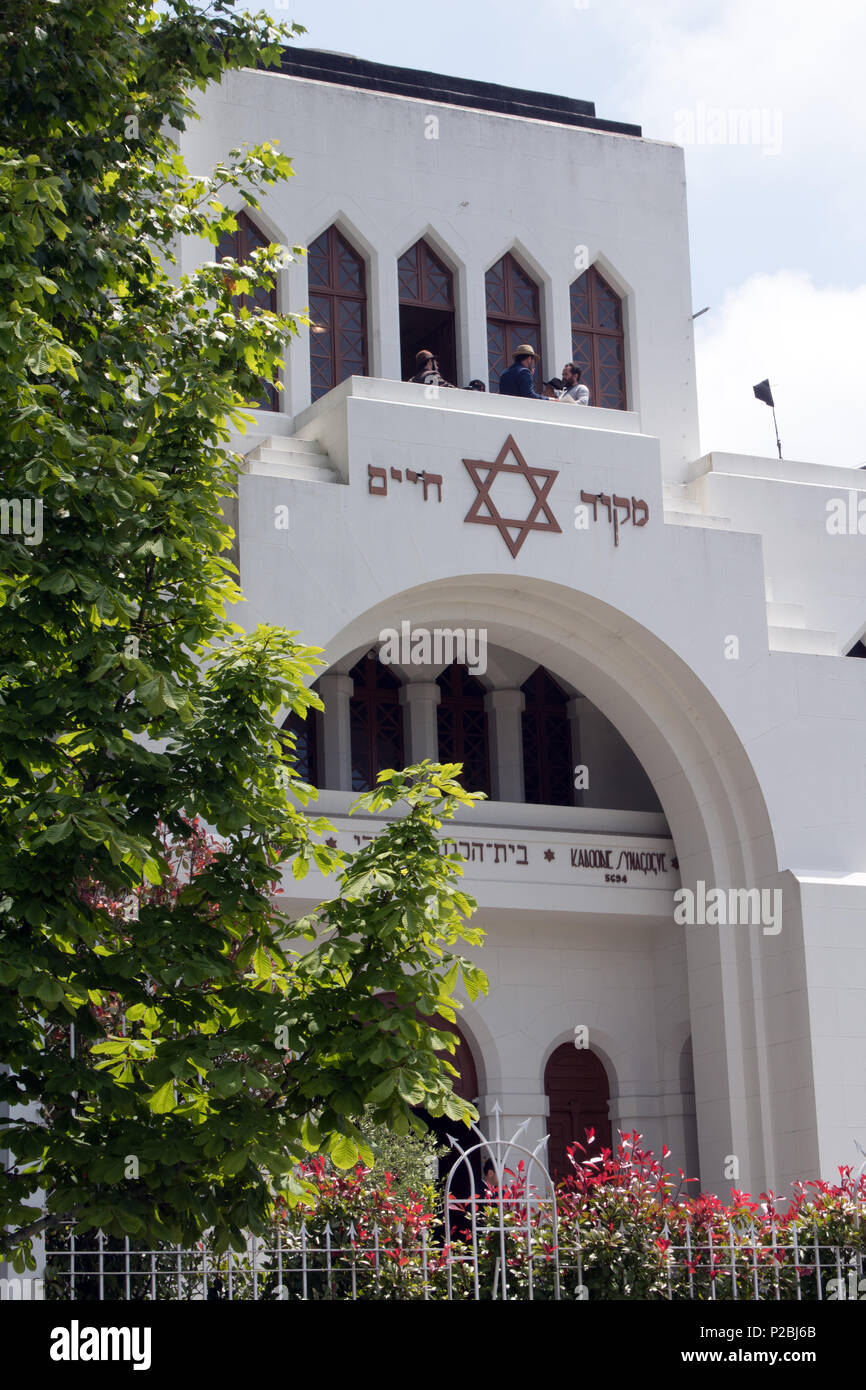 - Synagogue Kadoorie Mekor Haim Synagogue Kadoorie - Rua Guerra Junqueiro Porto, Portugal Banque D'Images