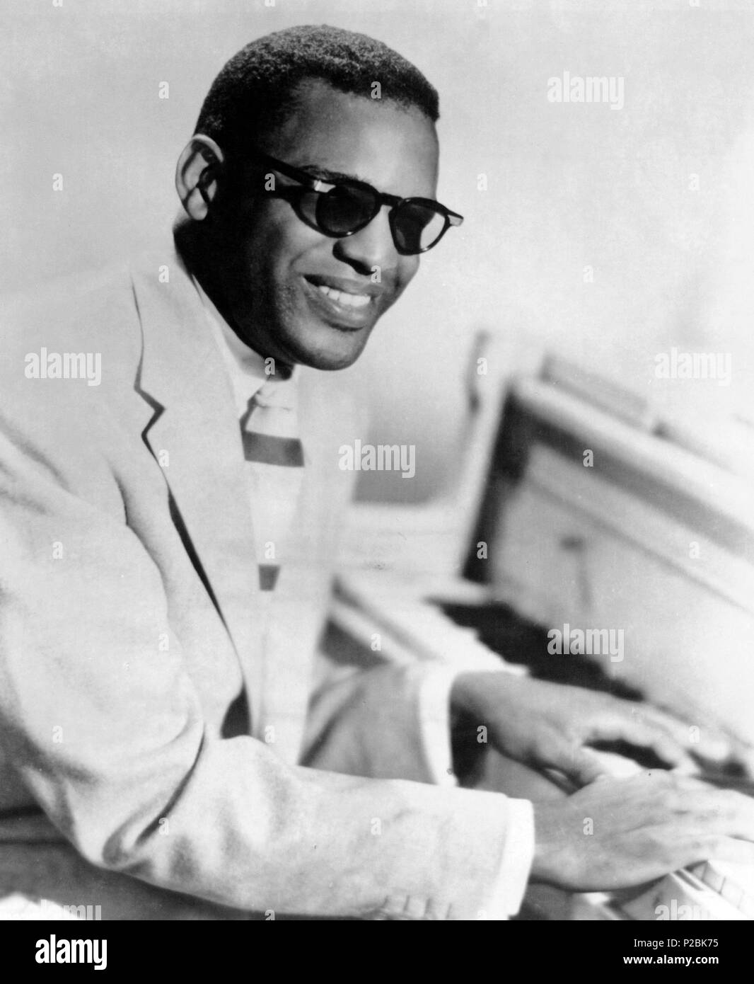 Musicien américain Ray Charles, 1955. Banque D'Images