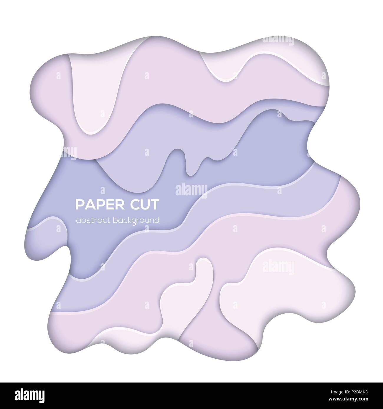Modèle Abstrait violet - vector illustration papier découpé sur fond blanc avec place pour votre information. Belle texture et couleur lavande. Haut q Illustration de Vecteur