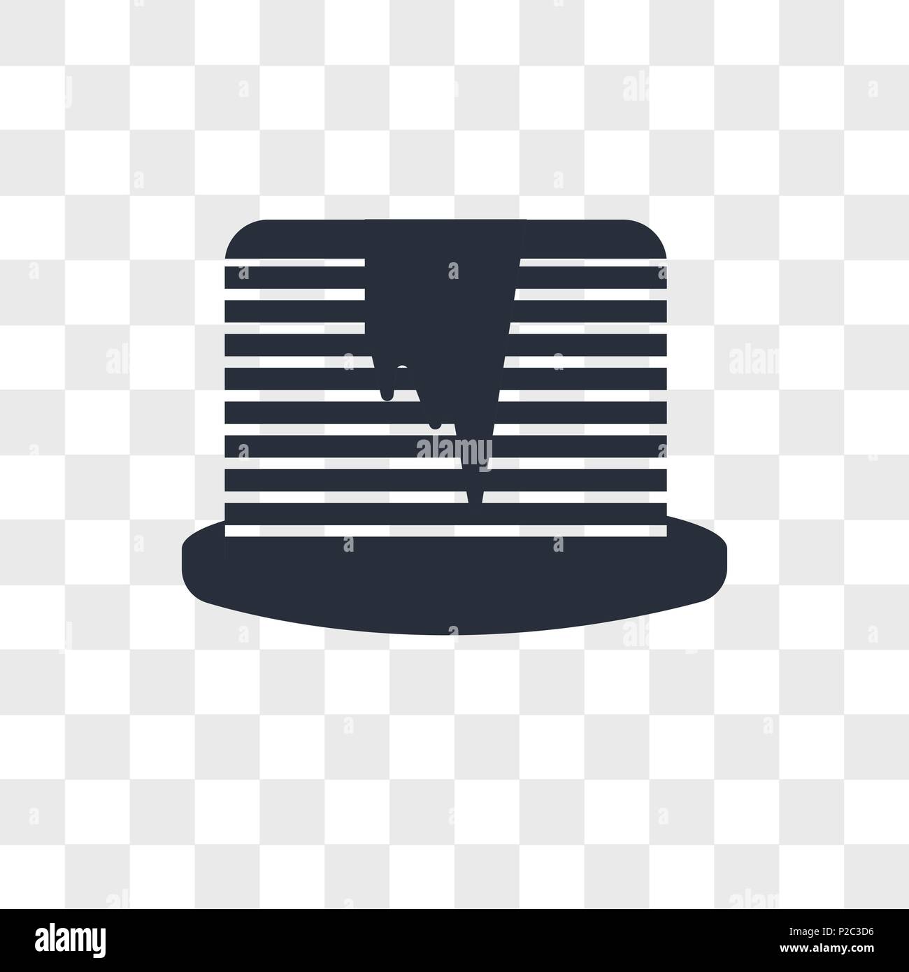 Icône vecteur crêpes isolé sur fond transparent, les crêpes concept logo Illustration de Vecteur