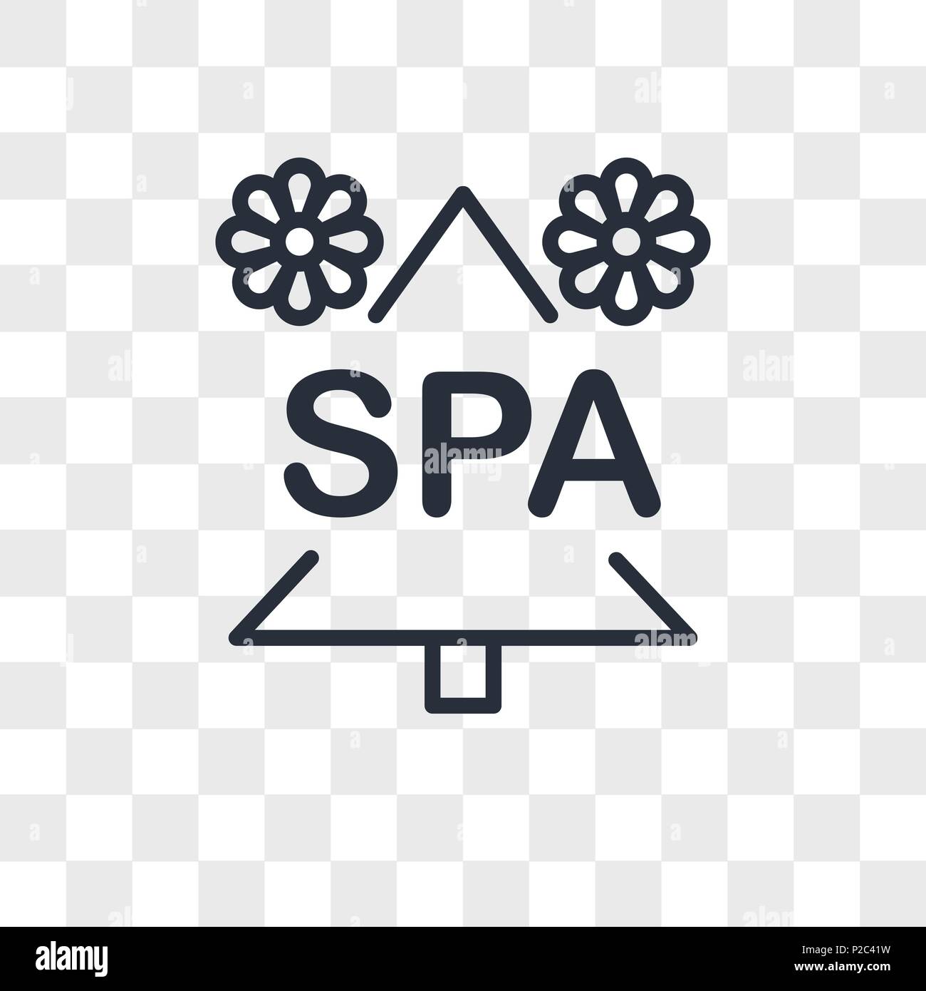 Icône vecteur spa naturel isolé sur fond transparent, Natural spa concept logo Illustration de Vecteur