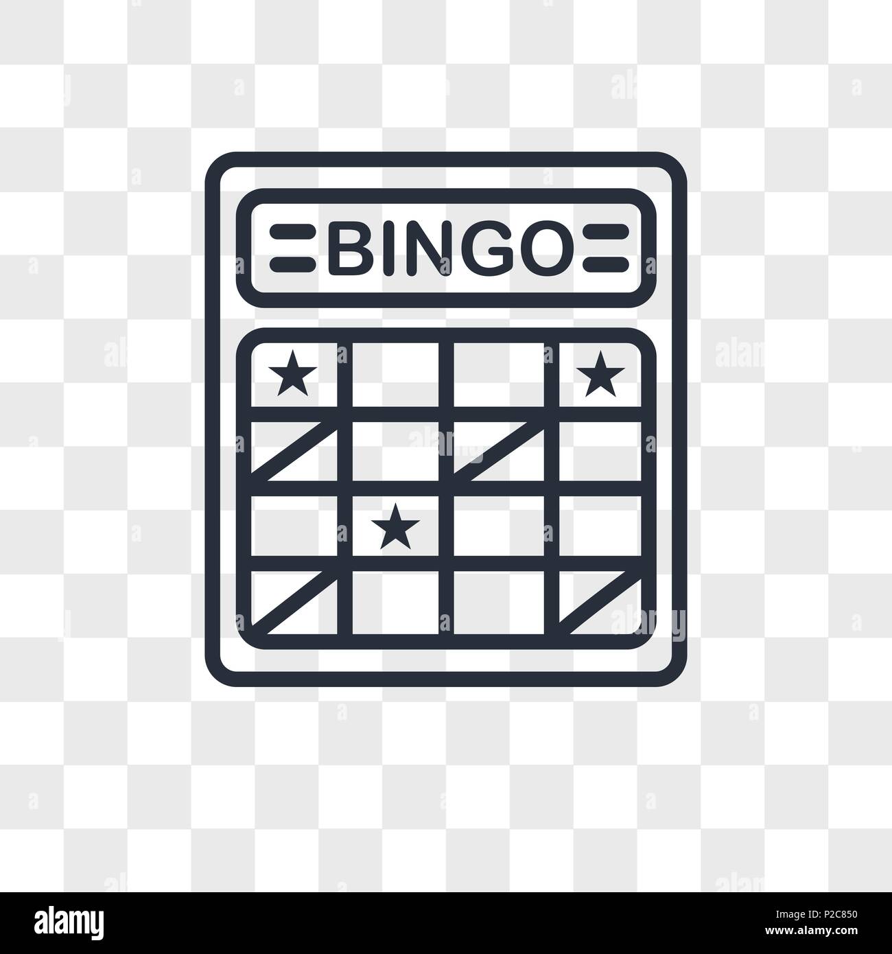 Carte de bingo icône vecteur isolé sur fond transparent logo carte de bingo, concept Illustration de Vecteur