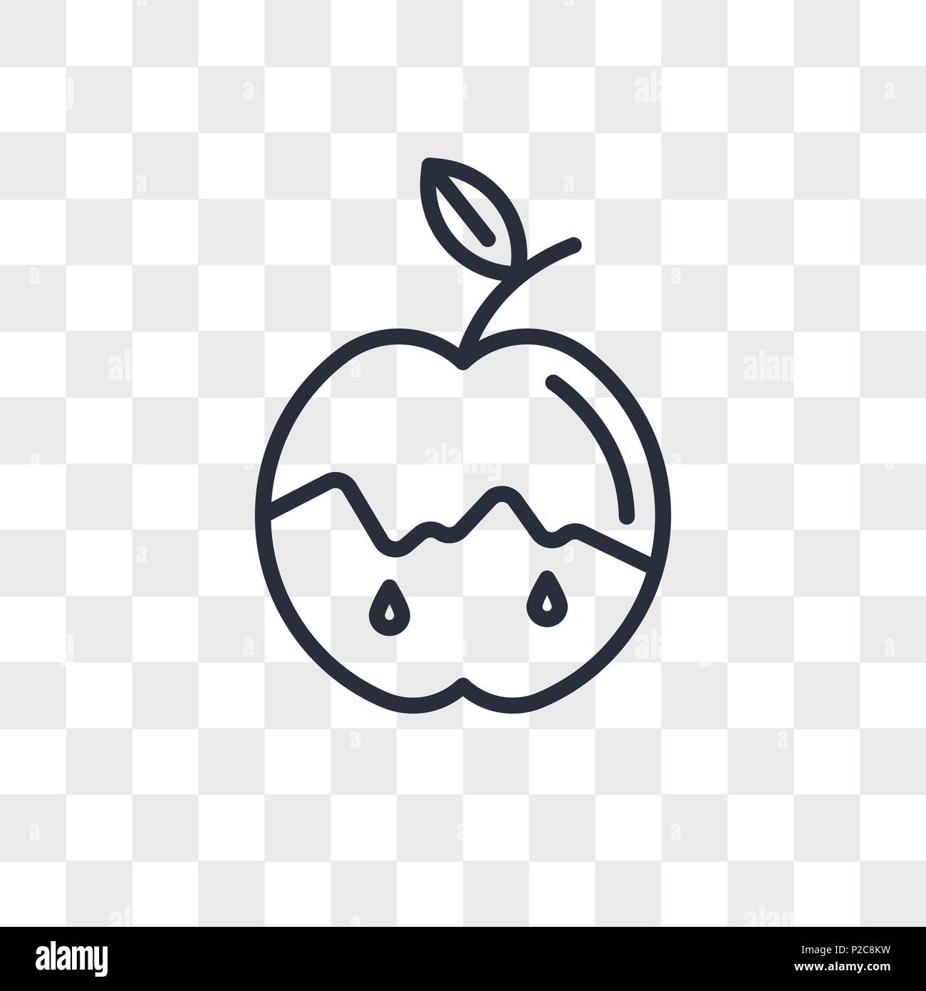 Apple et l'icône vecteur miel isolé sur fond transparent, Apple et le miel concept logo Illustration de Vecteur