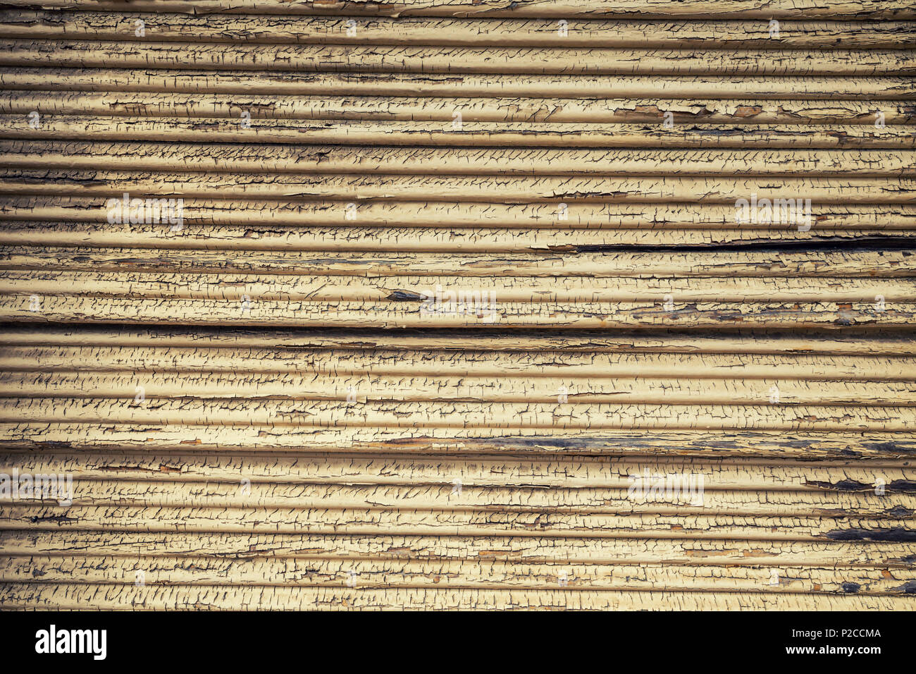 Patiné rustique en bois peint jaune sufrace Banque D'Images
