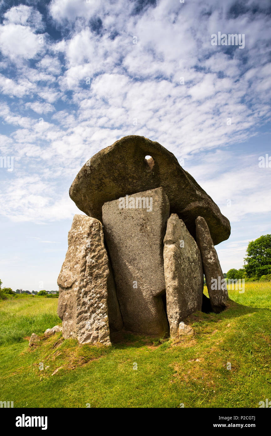 UK, Cornwall, Tremat, Trevethy Quoit, le Giant's House, tombe mégalithique, Banque D'Images