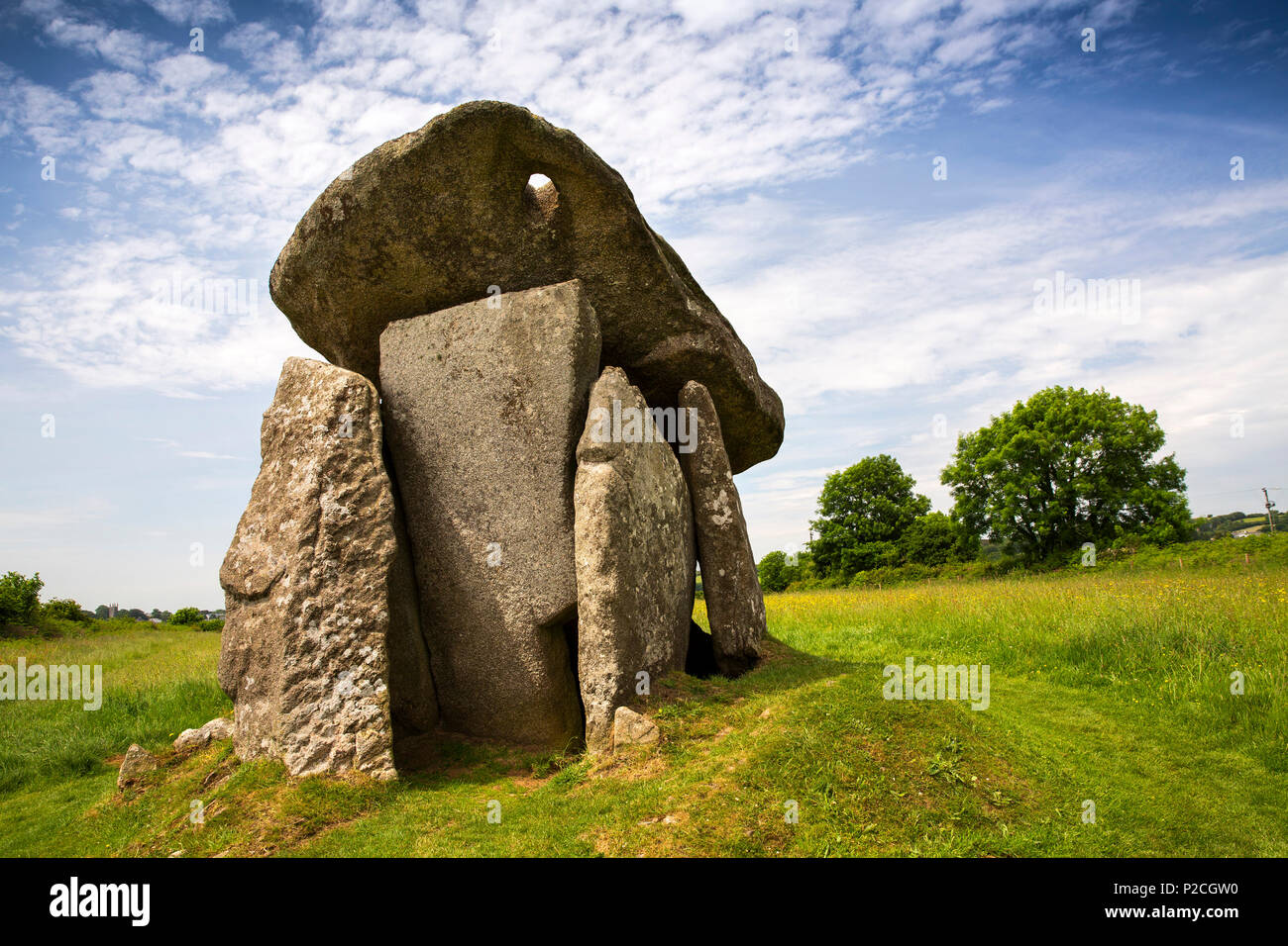 UK, Cornwall, Tremat, Trevethy Quoit, le Giant's House, tombe mégalithique, Banque D'Images