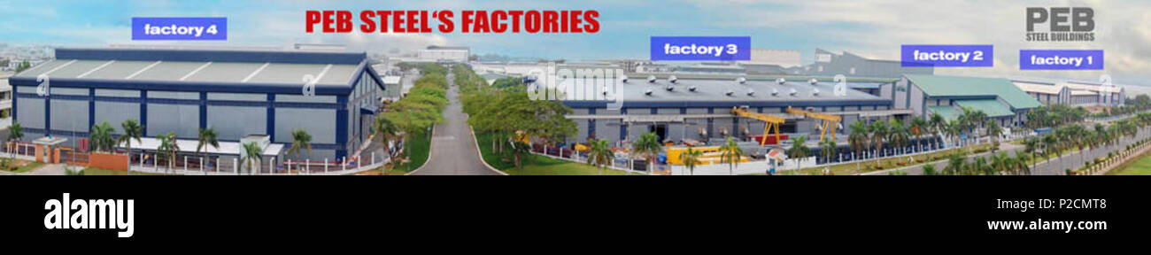 . Anglais : PEBSteel avec 4 usines au Viet Nam . Le PEB Steel Building Co.,Ltd 40 PEBSteel avec 4 usines au Viet Nam Banque D'Images