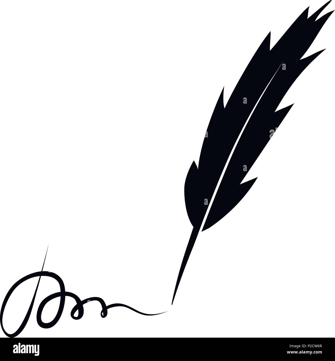 Plume Stylo Ecriture Silhouette Image Vectorielle Stock Alamy