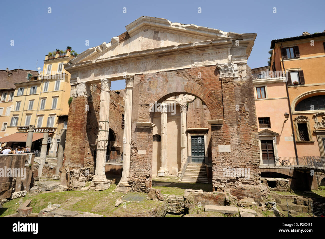 Italie, Rome, ghetto juif, Portico d'Ottavia, Porticus Octaviae Banque D'Images