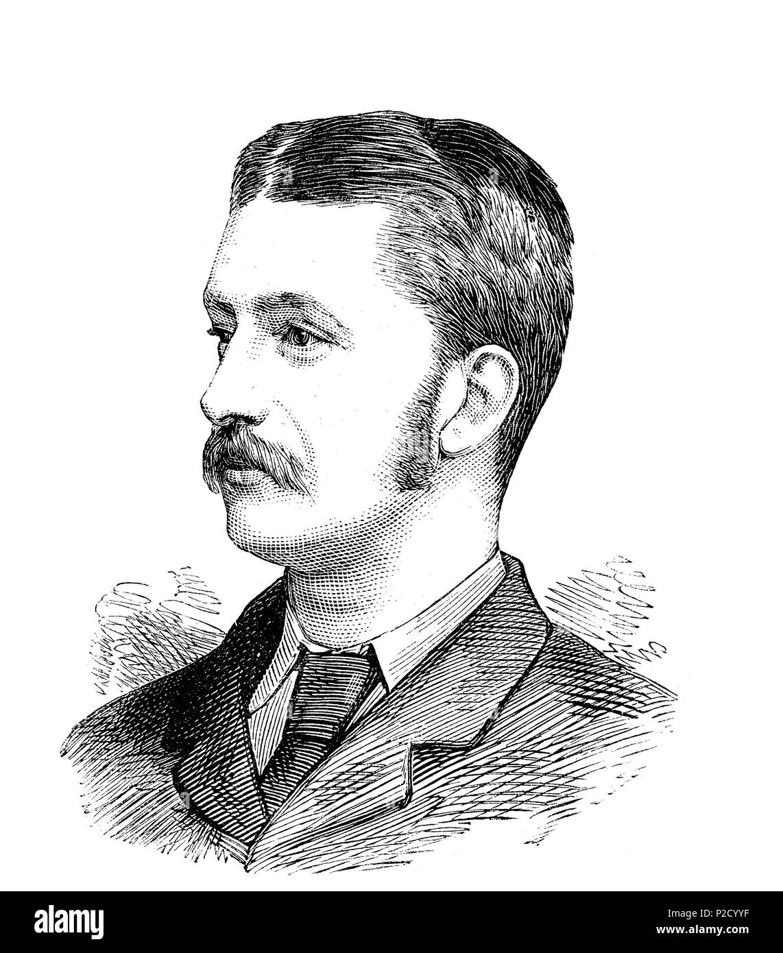 Chirurgien Henry Grier, Département de santé de l'Armée, 1881, l'amélioration numérique reproduction à partir d'un tirage original du 19ème siècle Banque D'Images