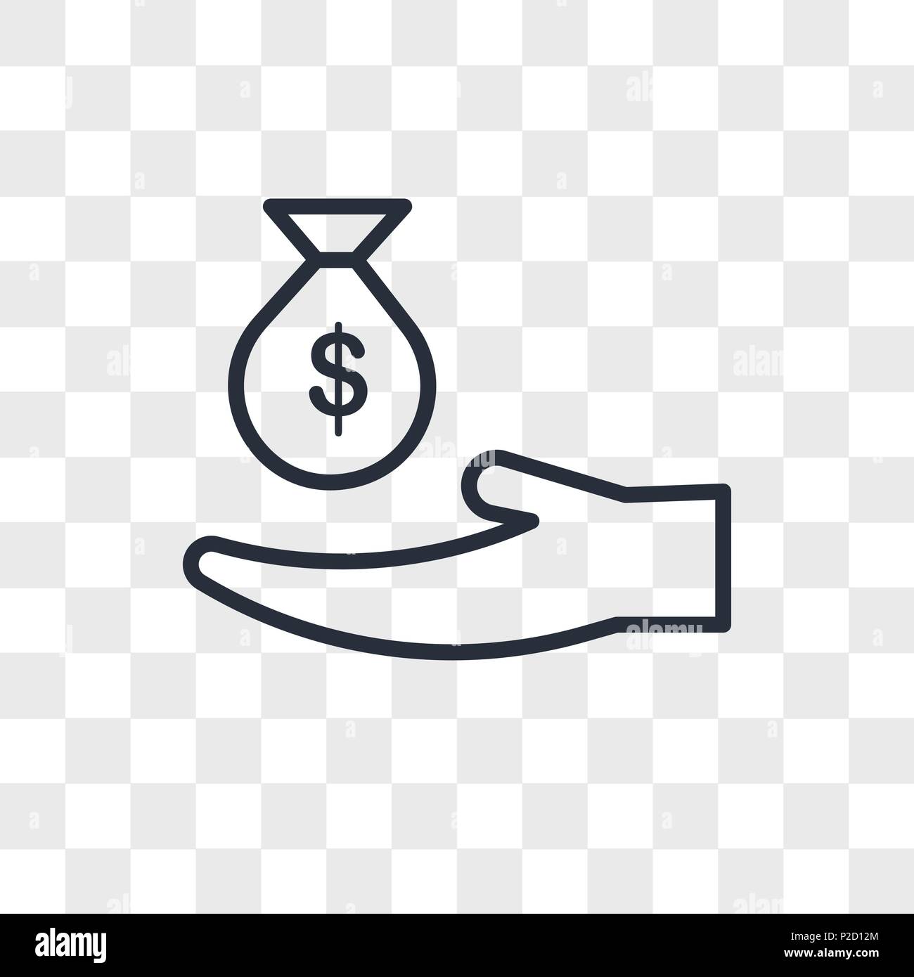 Icône vecteur subvention isolé sur fond transparent, concept logo subvention Illustration de Vecteur