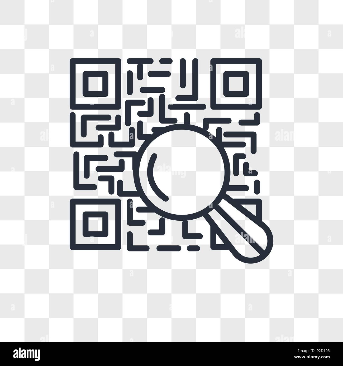 Scanner qr icône vecteur isolé sur fond transparent, concept logo scanner qr Illustration de Vecteur