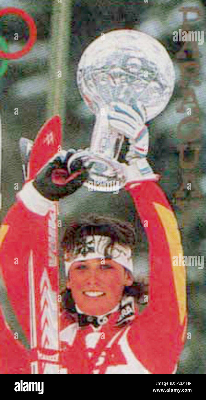 . Maria Walliser (1963), skieur alpin suisse . 22 juillet 2015, 03:13:11. Castagna ; l'œuvre originale a été chargé de l'utilisateur:Materialscientist 33 Maria Walliser Banque D'Images