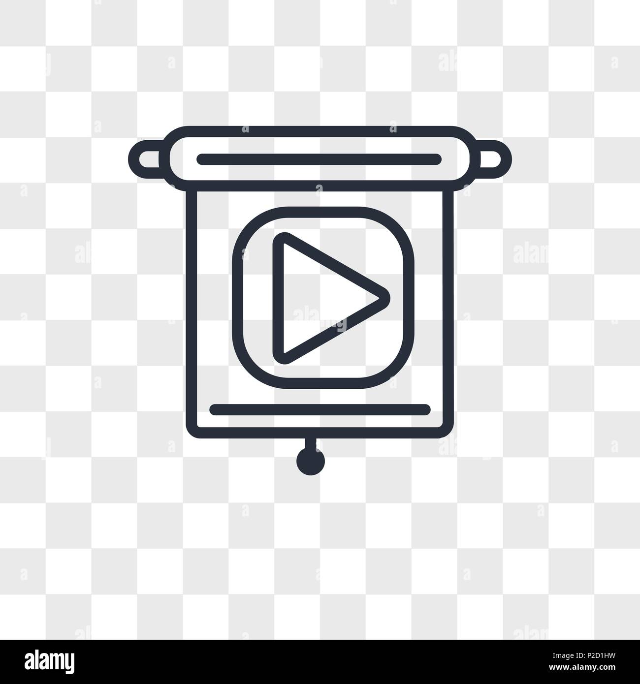 Icone Vecteur Presentation Isole Sur Fond Transparent Presentation Concept Logo Image Vectorielle Stock Alamy