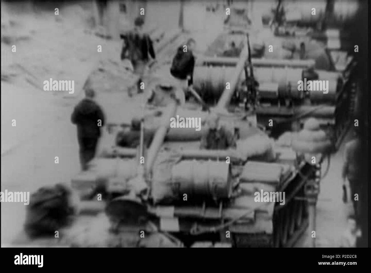 .  ?Eština : Sov ?tské okupa ?ní síly. 27 août 1968. Archives nationales (archive.org) 1 (Srpen68)Tankova kolona Banque D'Images