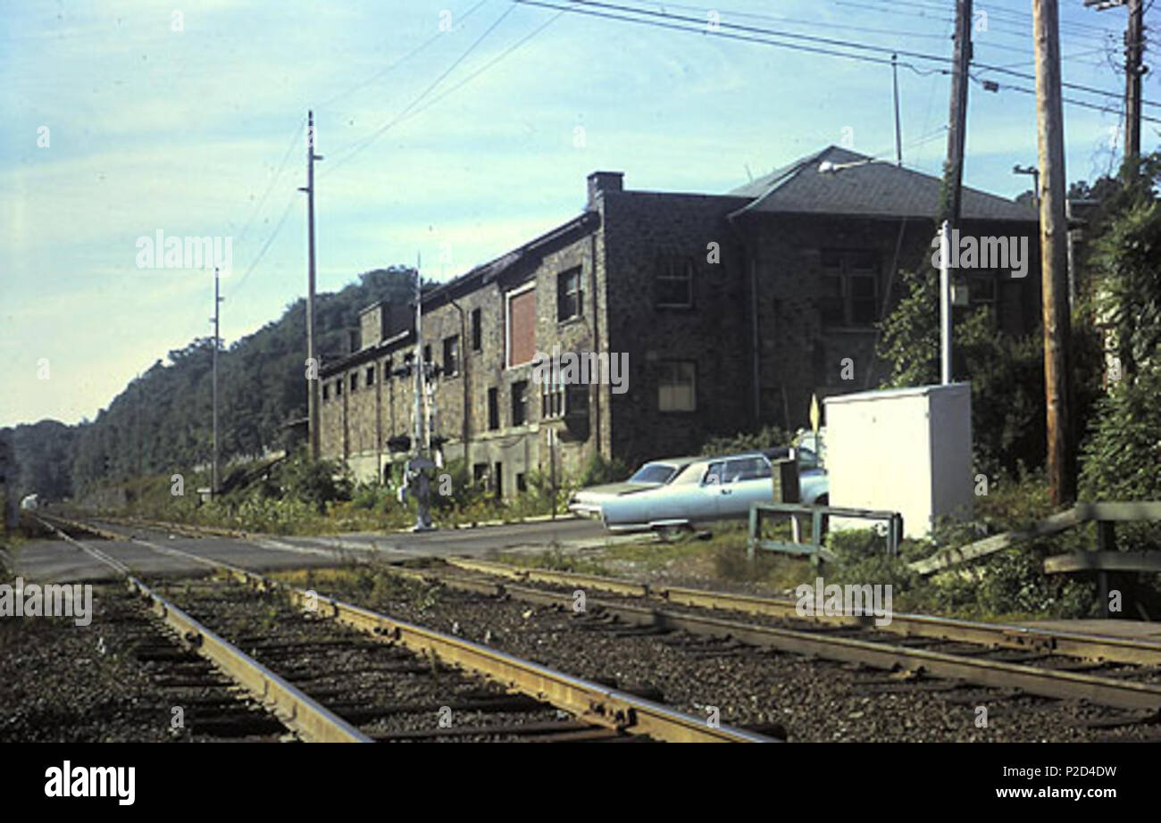 . Anglais : Brattleboro station en août 1972, peu avant la Montréalaise a été introduite . 10 août 1972. Hikki Nagasaki 8 août 1972, la station de Brattleboro Banque D'Images