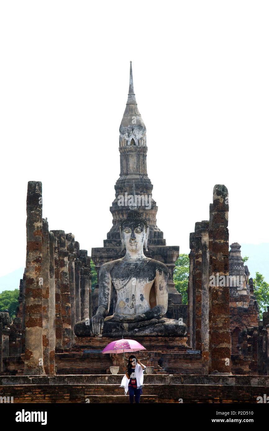 La Thaïlande, la province de Sukhothai Parc historique de Sukhothai, classée au Patrimoine Mondial de l'UNESCO Banque D'Images