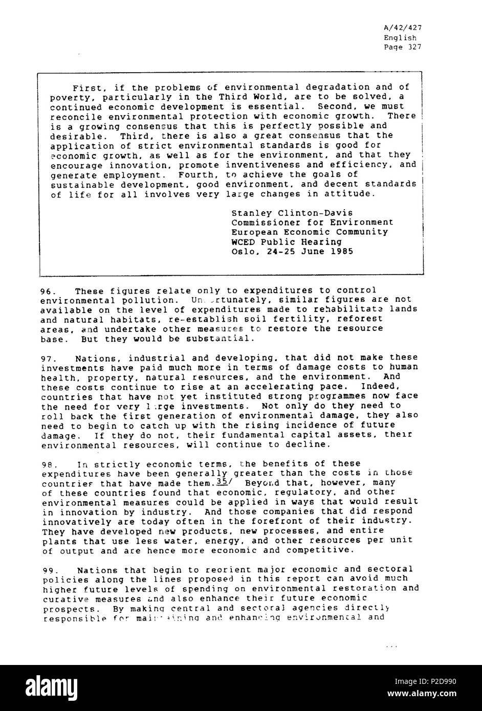 10 fr Brundtland-270 Banque D'Images