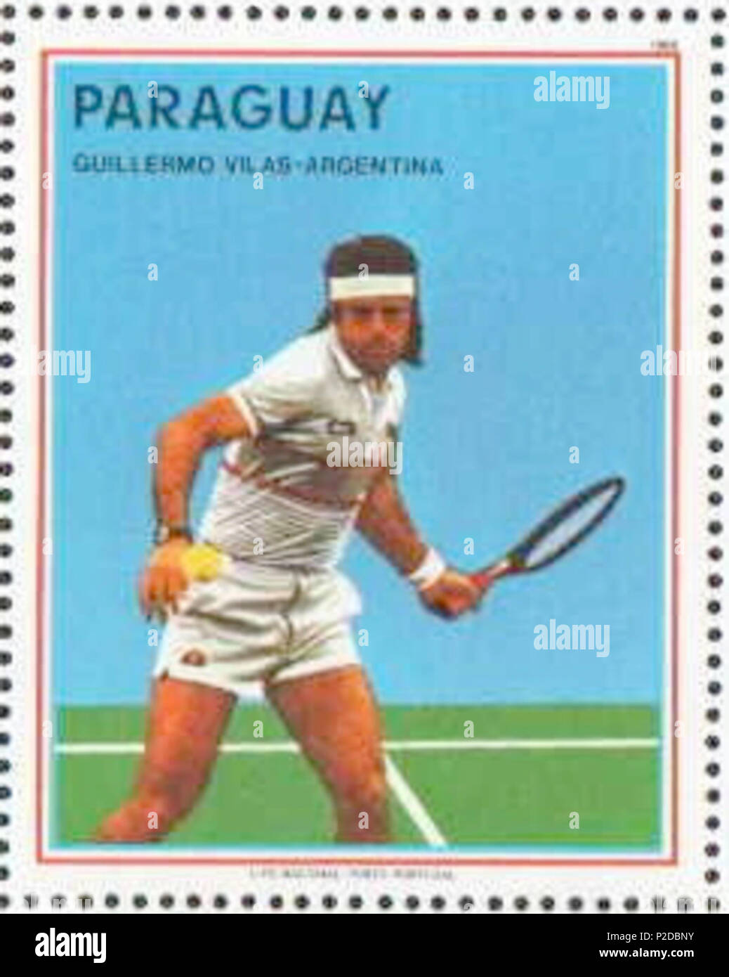 . Guillermo Vilas . 1986. Inconnu 23 Guillermo Vilas 1986 Paraguay stamp Banque D'Images