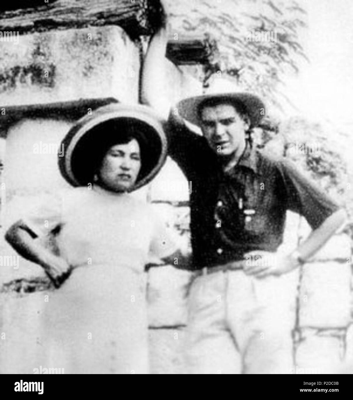 24 Hilda Gadea y Che Guevara - luna de miel - Yucatán 1955 Banque D'Images