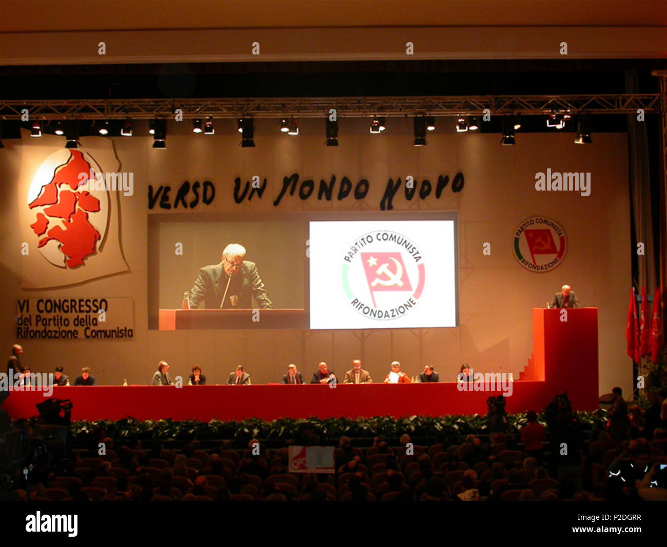 . Italiano : VI Congresso del PRC . 3 mars 2005. Partito della Rifondazione Comunista 51 Sestocongressoprc Banque D'Images