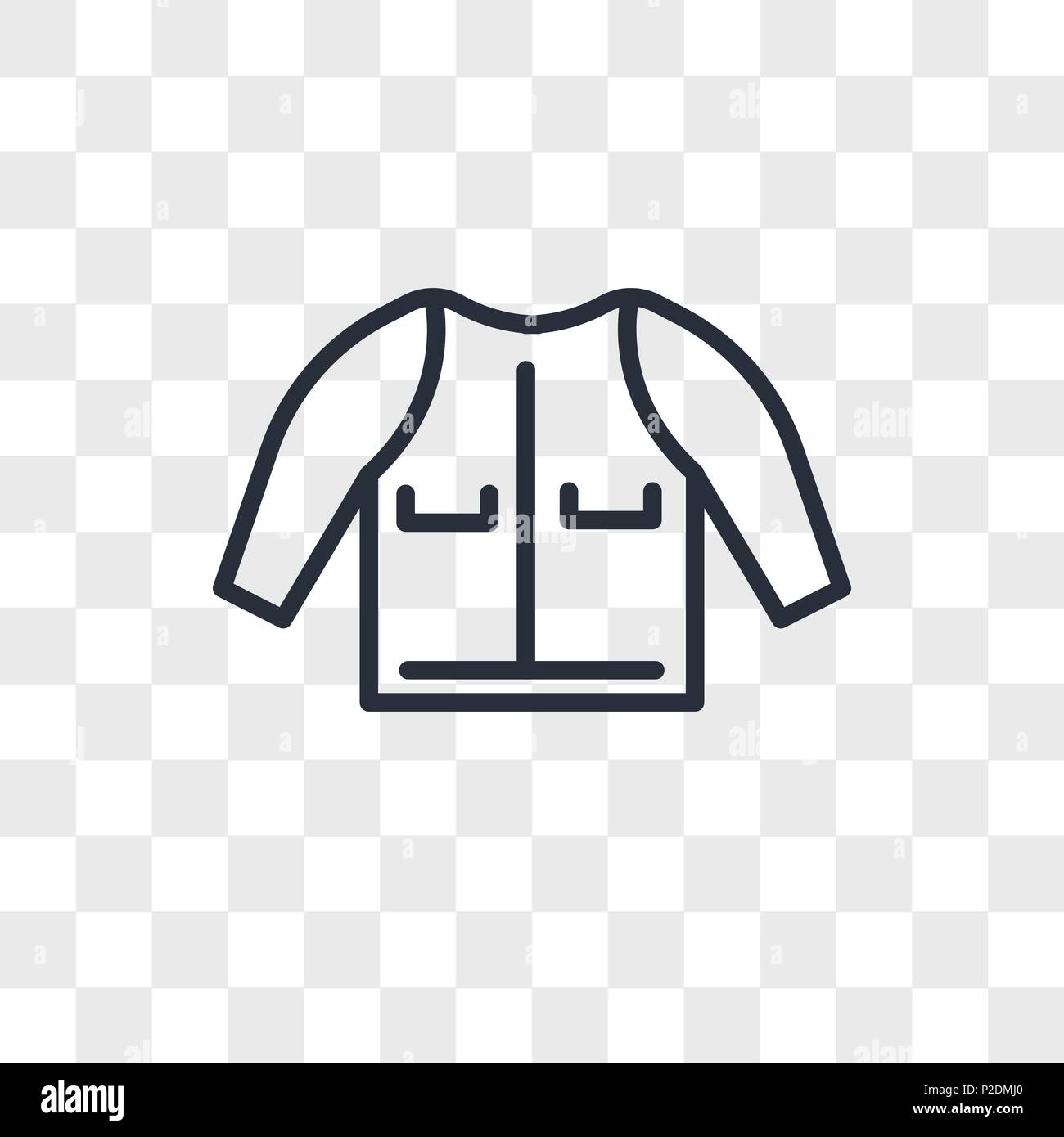 Icône vecteur veste isolé sur fond transparent, veste concept logo Image  Vectorielle Stock - Alamy