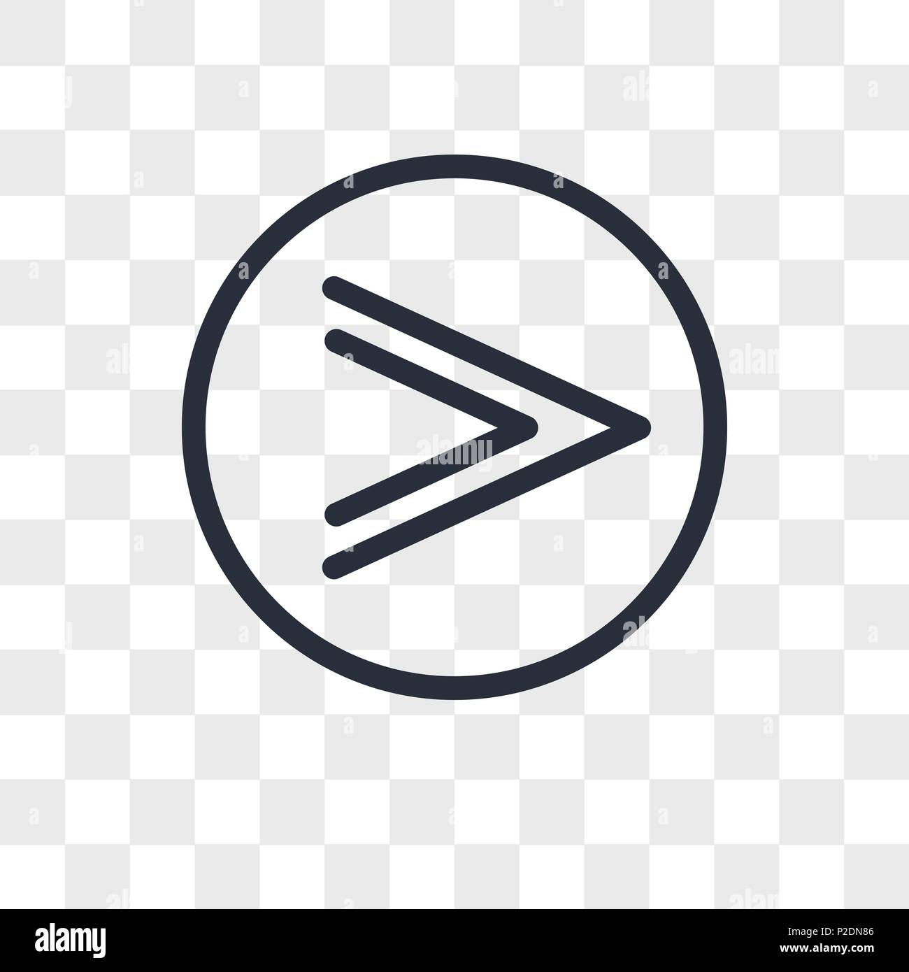 Avancer rapidement l'icône vecteur isolé sur fond transparent, avance rapide  concept logo Image Vectorielle Stock - Alamy